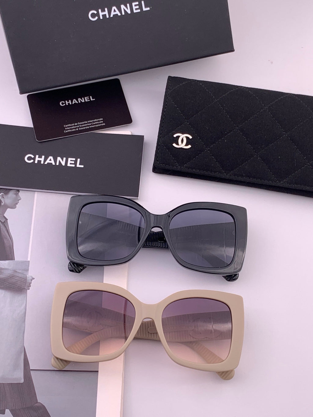 Chanel CH17005 Oversized Purple Lens Sunglasses for Men & Women - 415222 - detail image 8