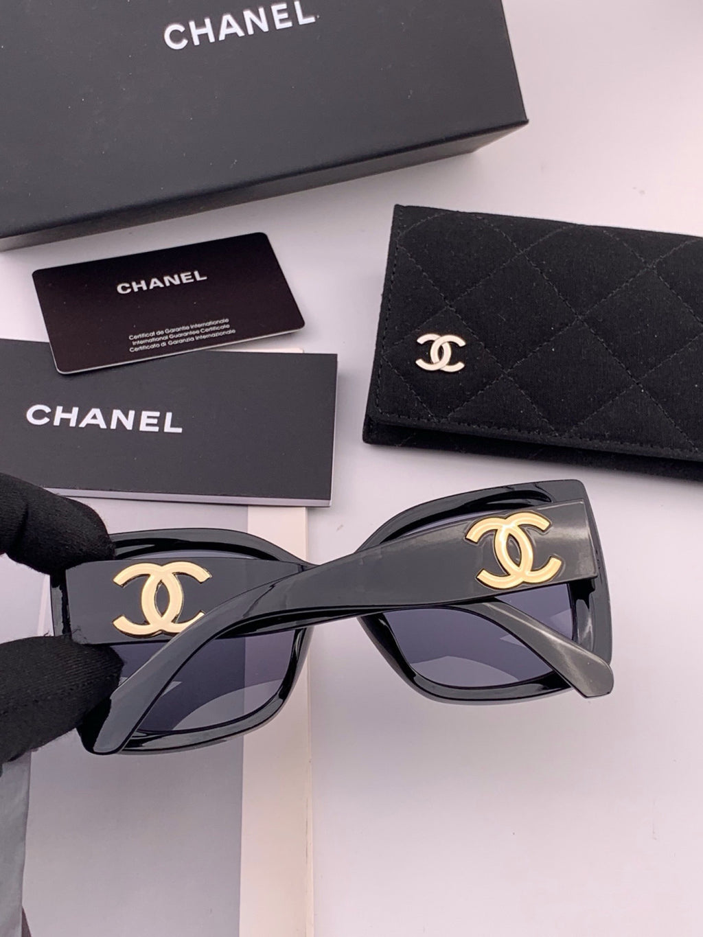Chanel CH17005 Oversized Black Lens Sunglasses for Men & Women - 415223 - detail image 5