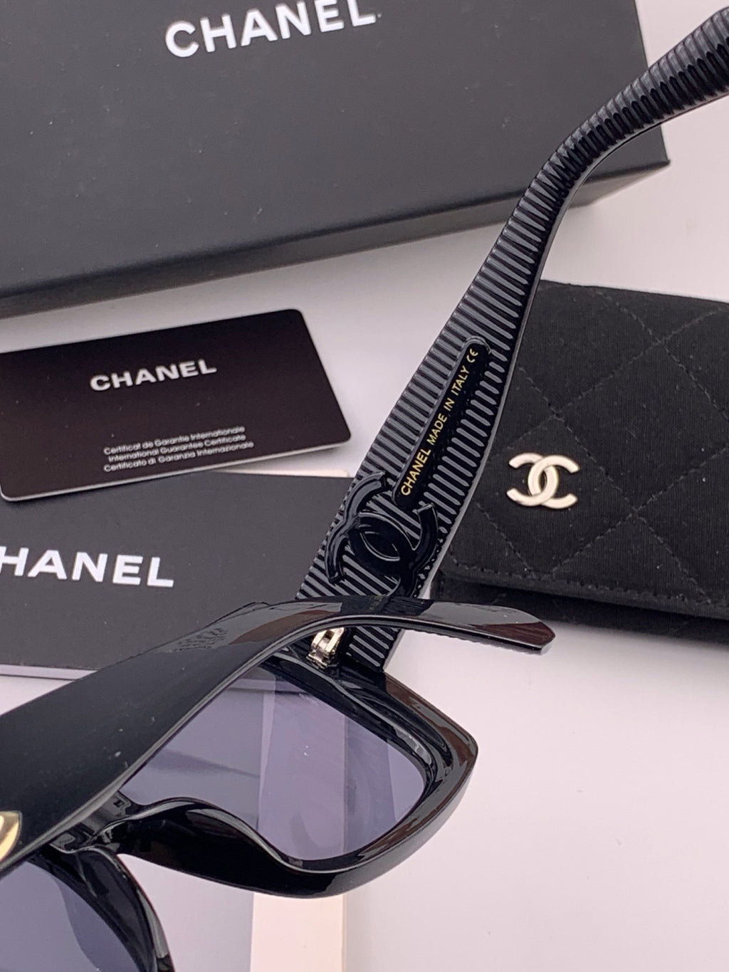 Chanel CH17005 Oversized Black Lens Sunglasses for Men & Women - 415223 - detail image 6