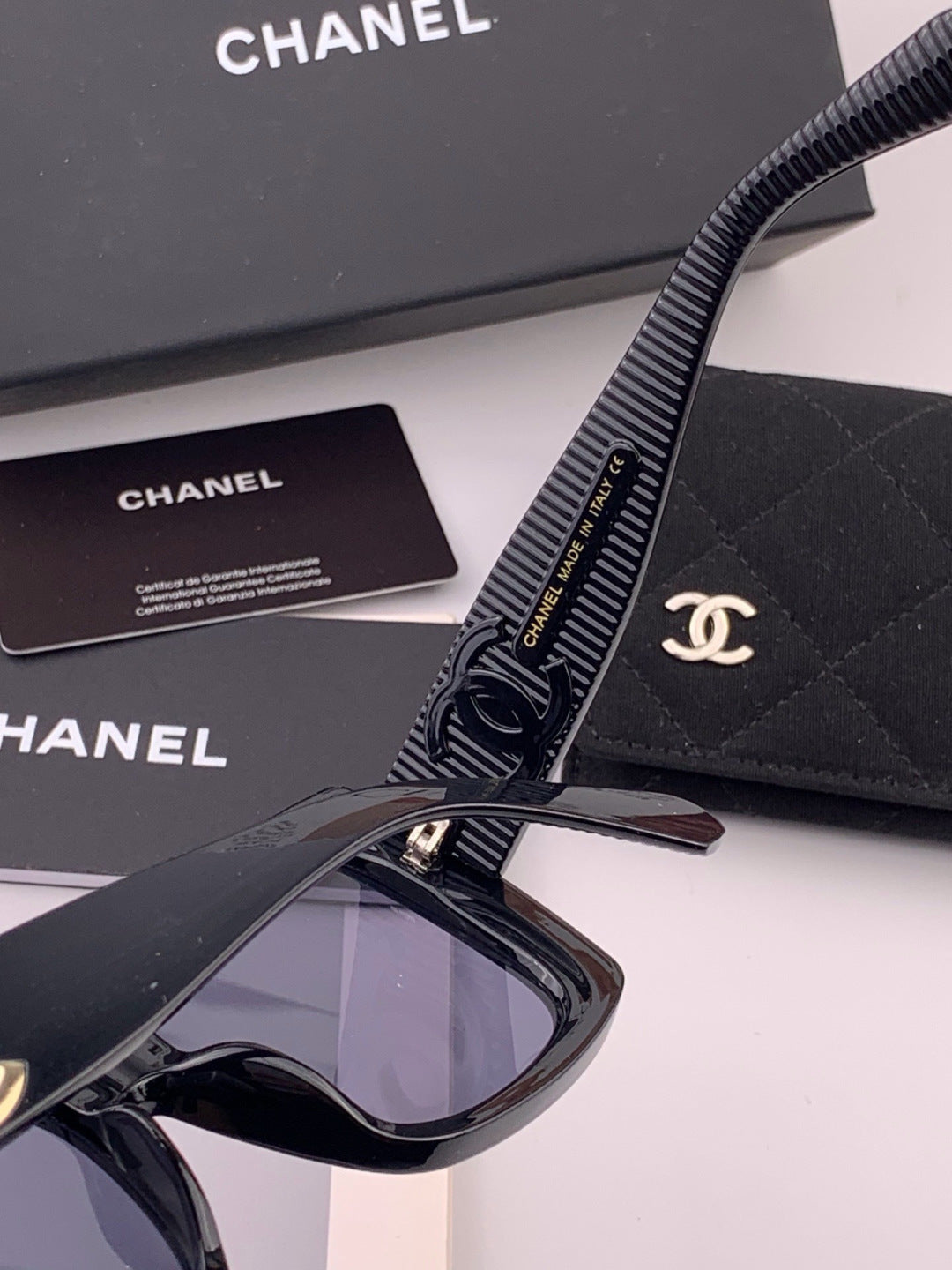 Chanel CH17005 Oversized Black Lens Sunglasses for Men & Women - 415223 - detail image 6
