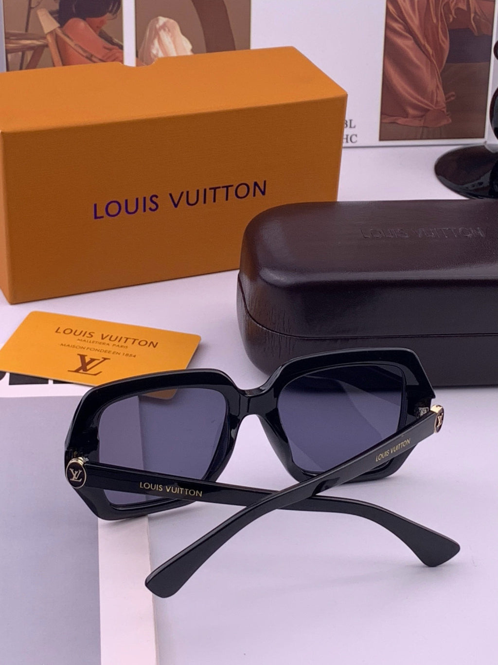 Louis Vuitton L27006 Oversized Brown Lens Sunglasses for Men & Women - 414813 - detail image 5