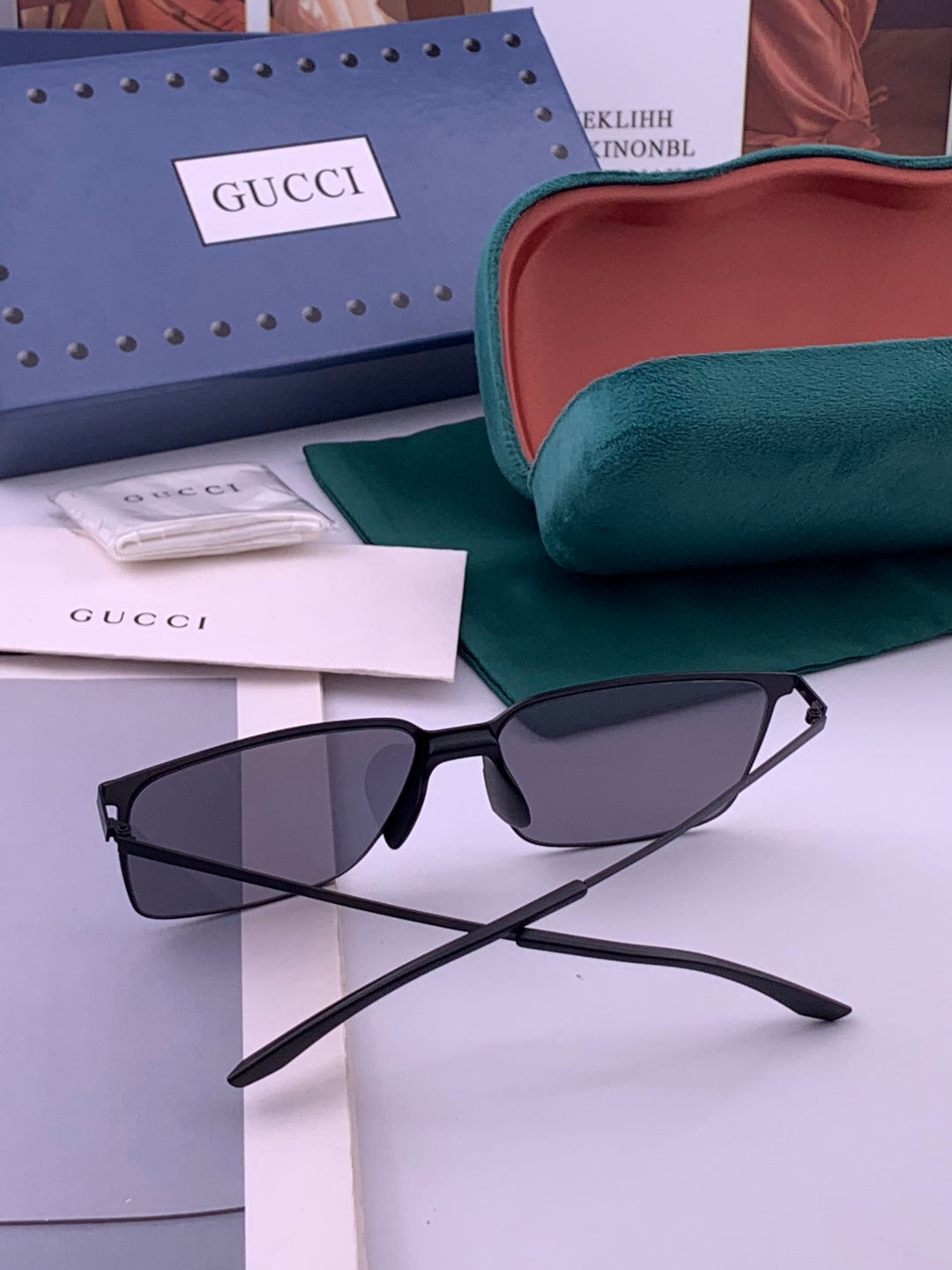 Gucci G01810 Polarized Aviator Gold Lens Sunglasses for Men - 415011 - detail image 6