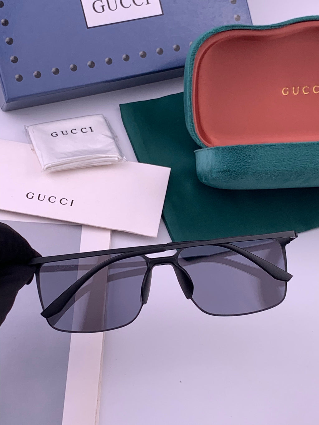 Gucci G01810 Polarized Aviator Gold Lens Sunglasses for Men - 415011 - detail image 5