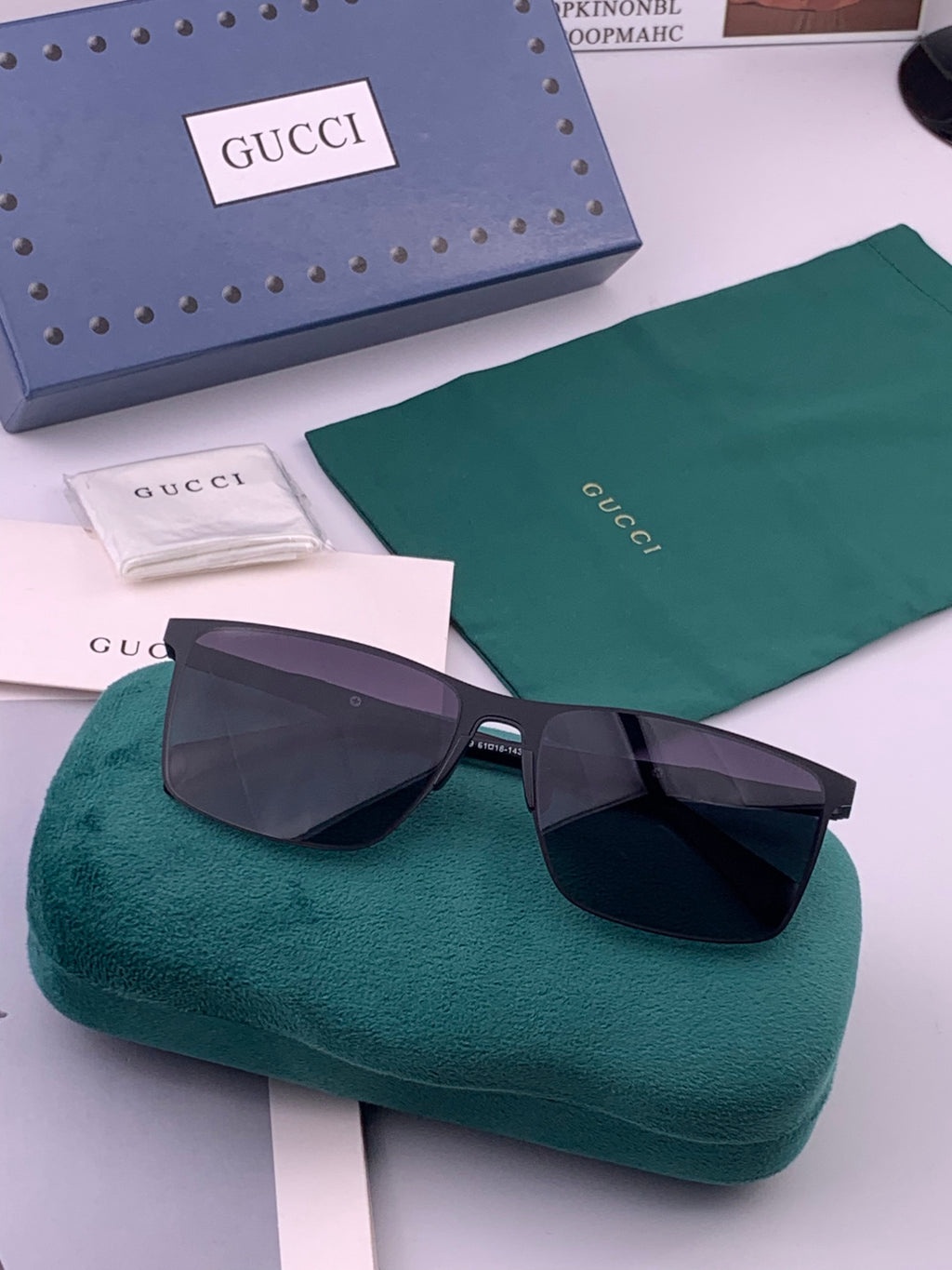 Gucci G197 Polarized Aviator Gold Lens Sunglasses for Men - 415017 - detail image 5