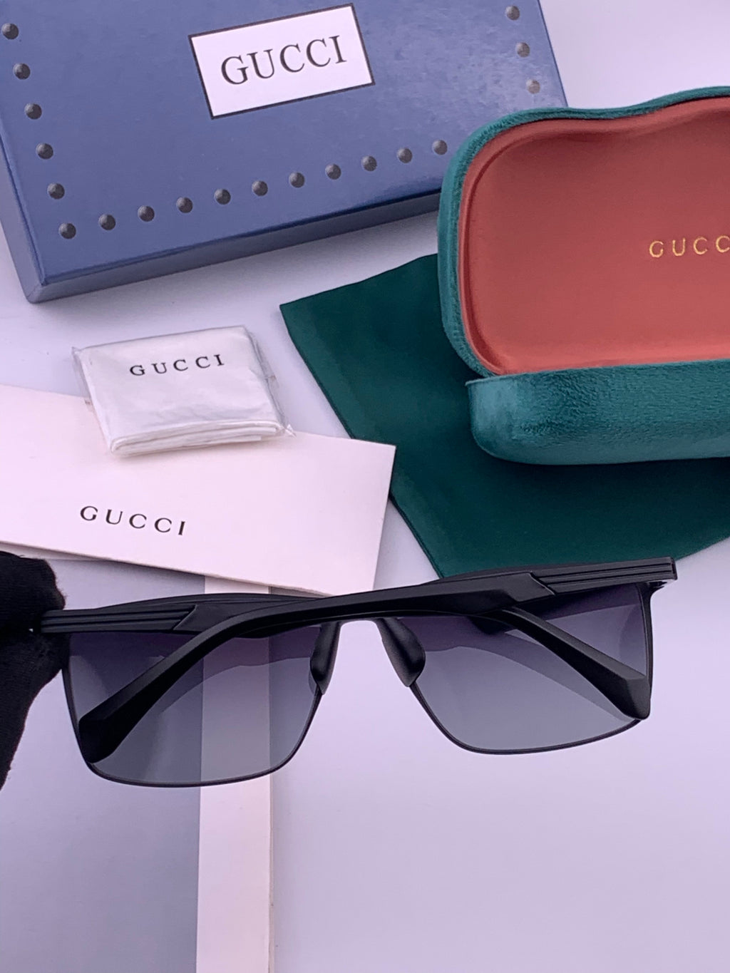 Gucci G197 Polarized Aviator Gold Lens Sunglasses for Men - 415017 - detail image 4