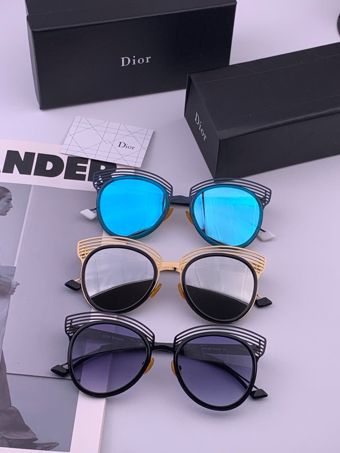 Dior CD11 Round Black Lens Sunglasses for Women - detail image 5