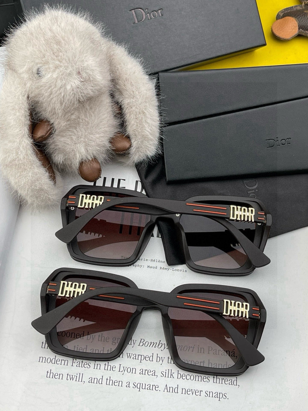 Dior CD3290 Polarized Square Black Lens Sunglasses for Women - 431868 - detail image 6