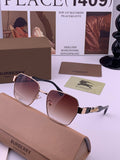 Burberry 101 Aviator Purple Lens Sunglasses for Men - 432456