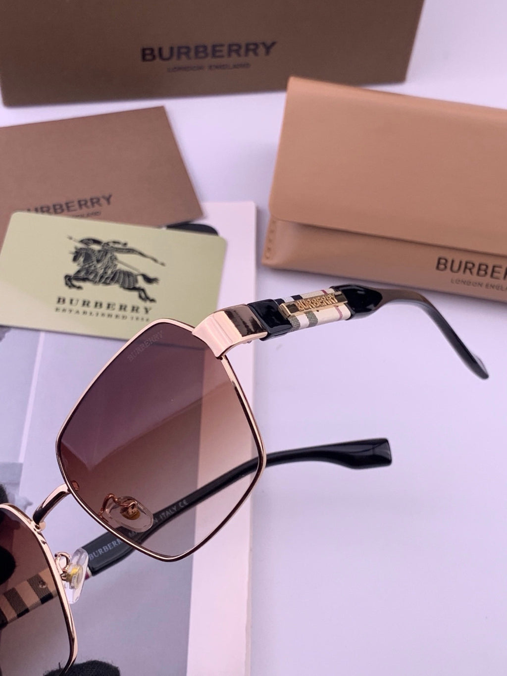 Burberry 101 Aviator Purple Lens Sunglasses for Men - 432456 - detail image 2