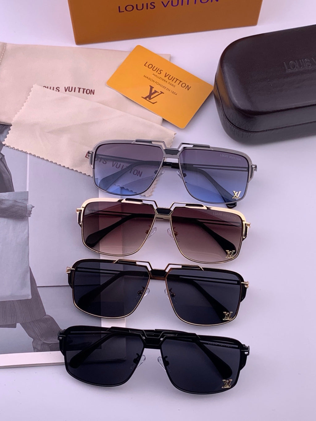 Louis Vuitton L91757 Aviator Orange Lens Sunglasses for Men & Women - 431201 - detail image 4