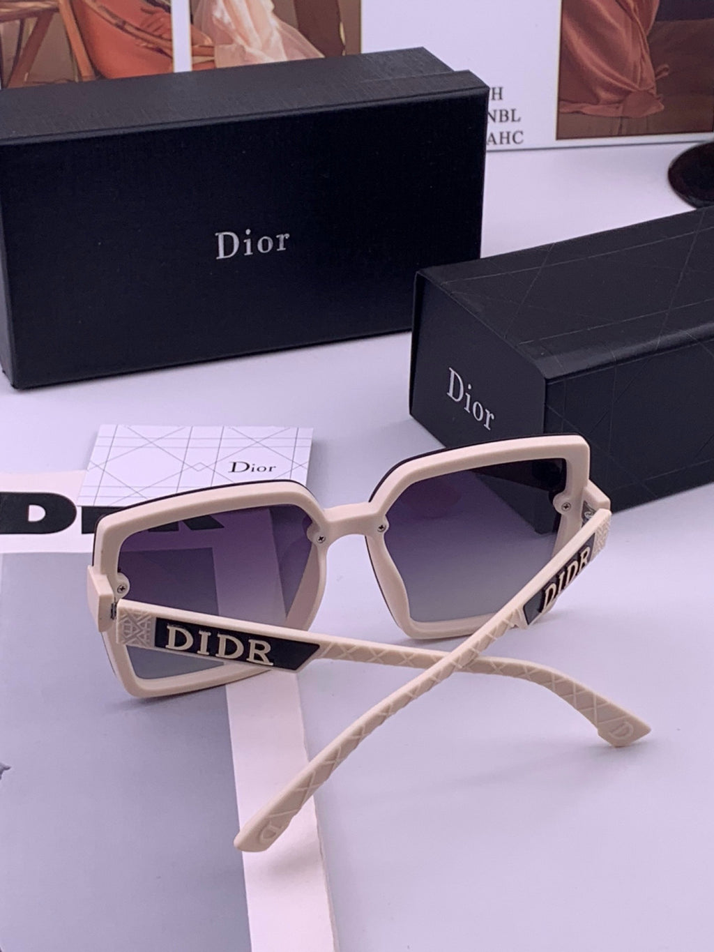 Dior CD2590 Polarized Square Black Lens Sunglasses for Women - 431711 - detail image 6