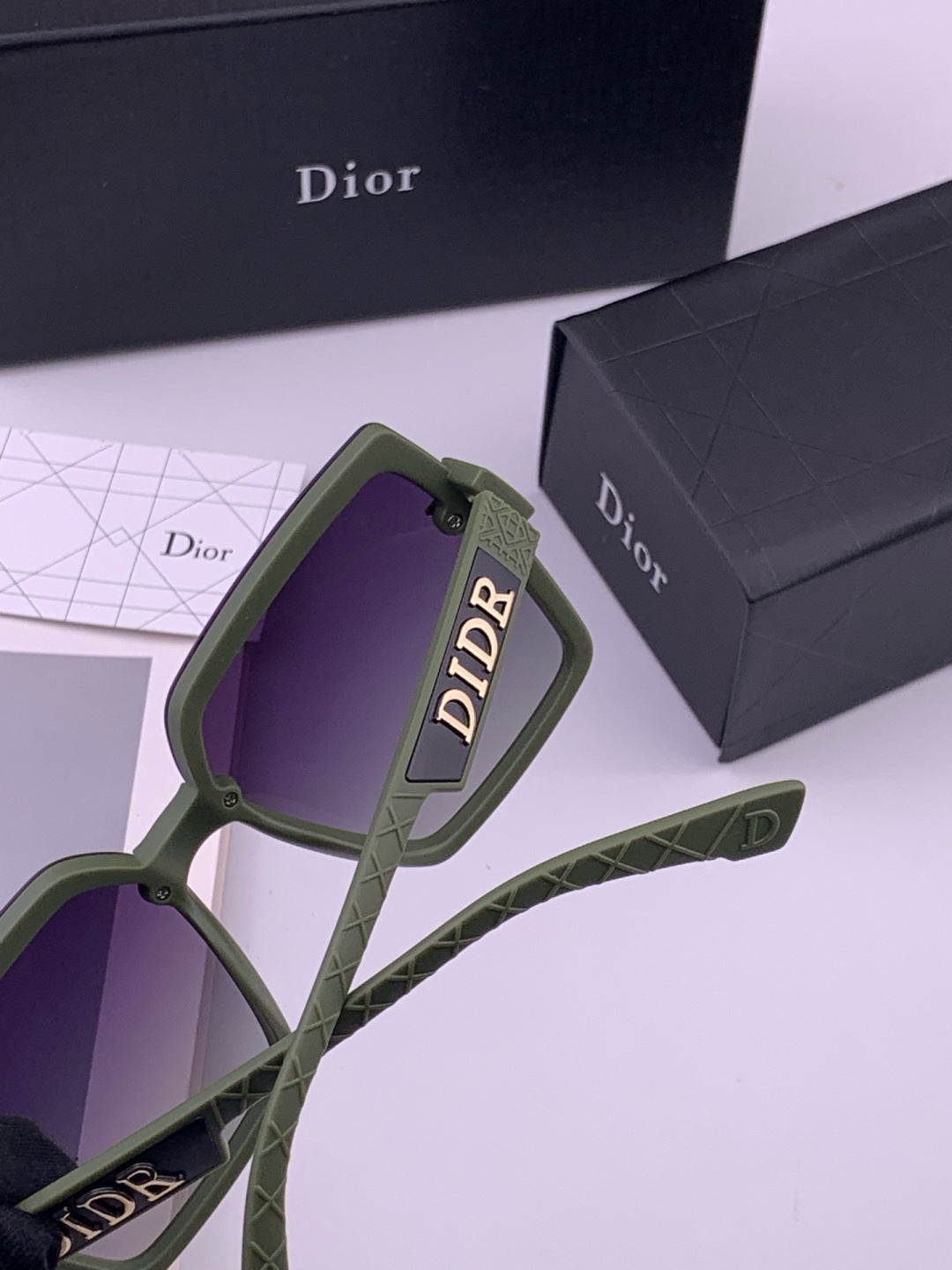 Dior CD2590 Polarized Square Black Lens Sunglasses for Women - detail image 3