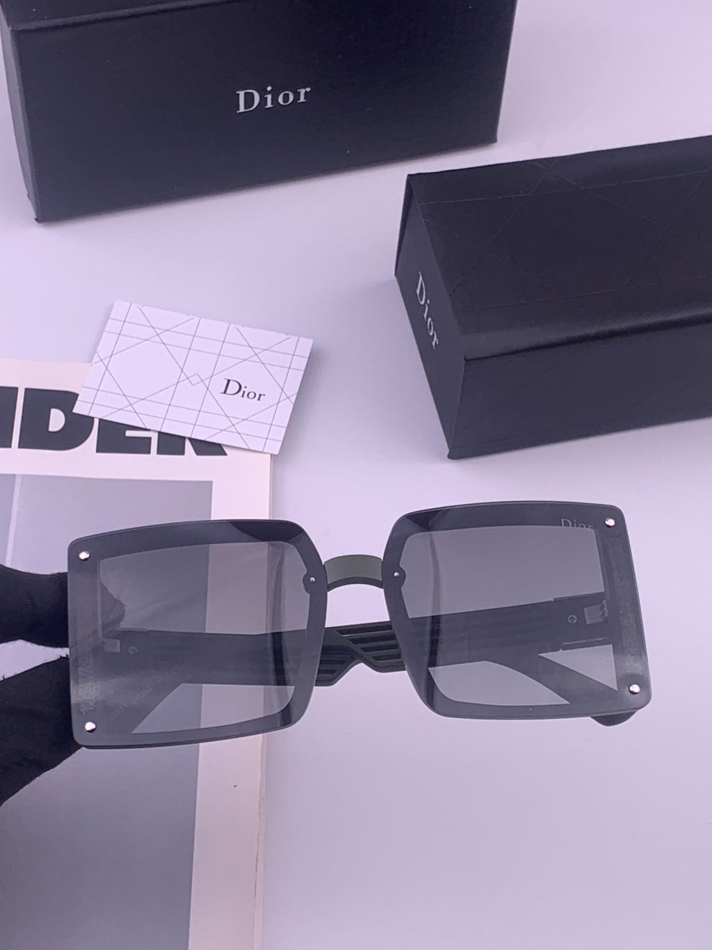 Dior D1297 Polarized Square Gold Lens Sunglasses for Men & Women - 431716