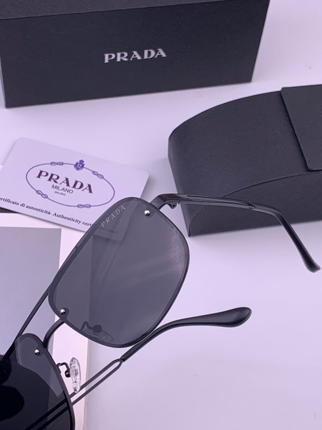 Prada P880665 Polarized Fashion Gray Lens Sunglasses for Men - 432100 - detail image 3