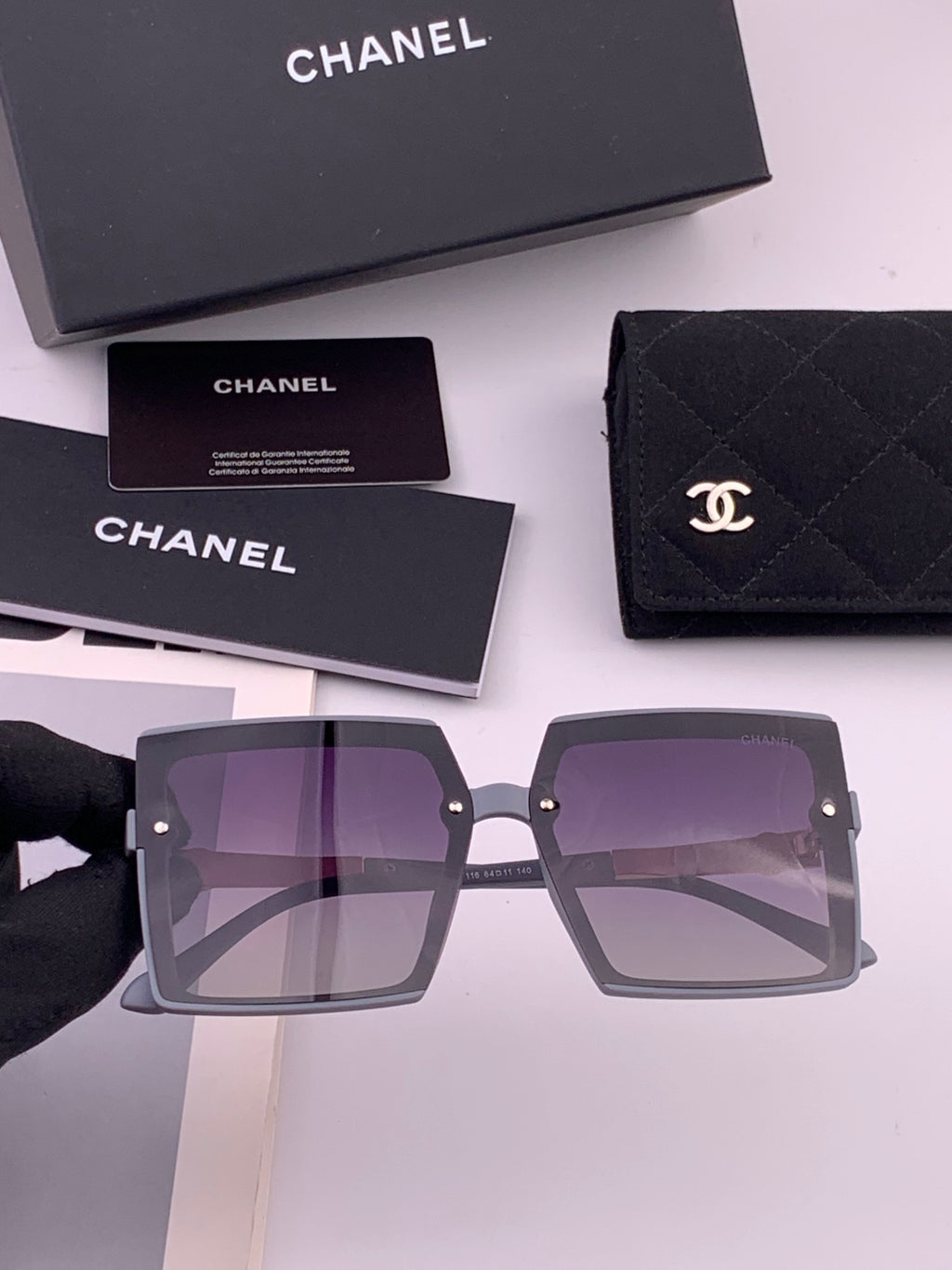 Chanel CH6711 Polarized Square Gold Lens Sunglasses for Women - 431612