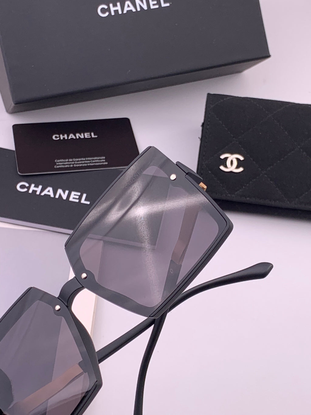 Chanel CH6711 Polarized Square Gold Lens Sunglasses for Women - 431613 - detail image 4