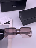 Dior D9805 Square Gold Lens Sunglasses for Men & Women - 431702