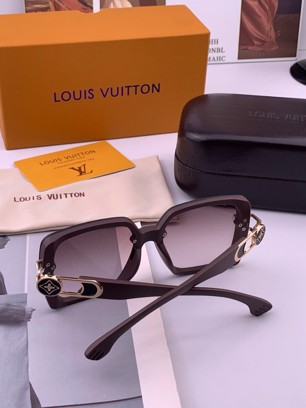 Louis Vuitton L5304 Polarized Square Brown Lens Sunglasses for Men & - 431288 - detail image 6