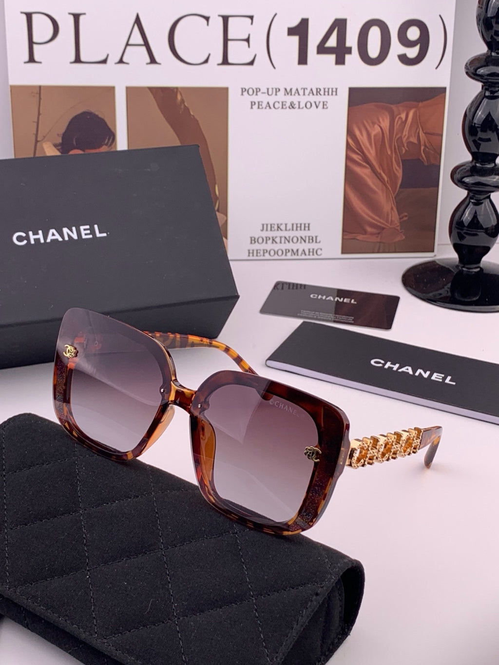Chanel CH6991 Polarized Round Black Lens Sunglasses for Women - 431584 - detail image 2