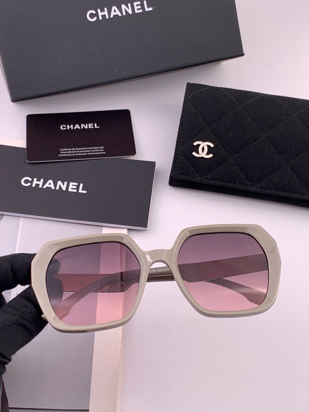Chanel CH84022 Oversized Black Lens Sunglasses for Men & Women - 431588
