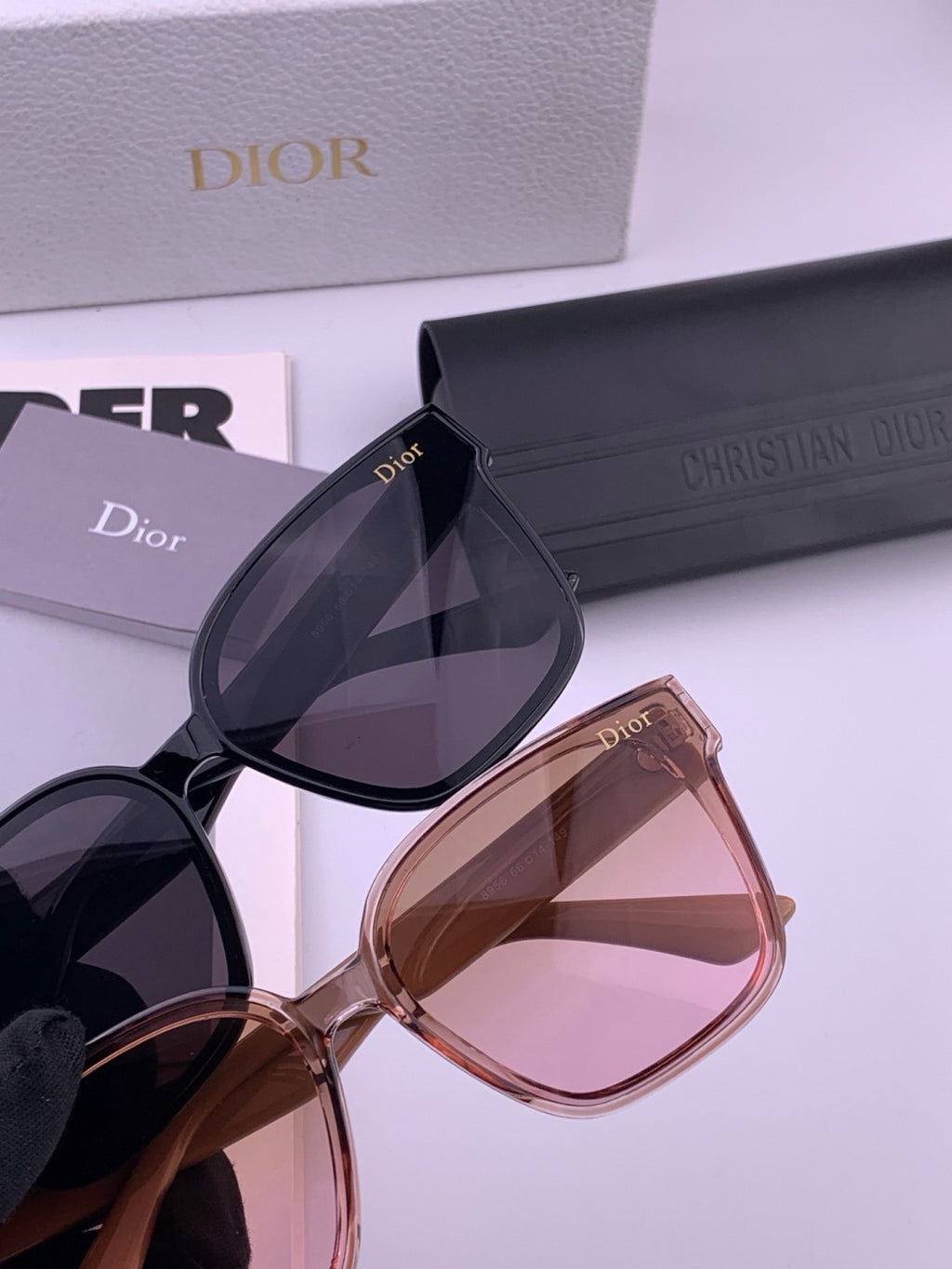 Dior D6895 Square Pink Lens Sunglasses for Men & Women - 431794 - detail image 4
