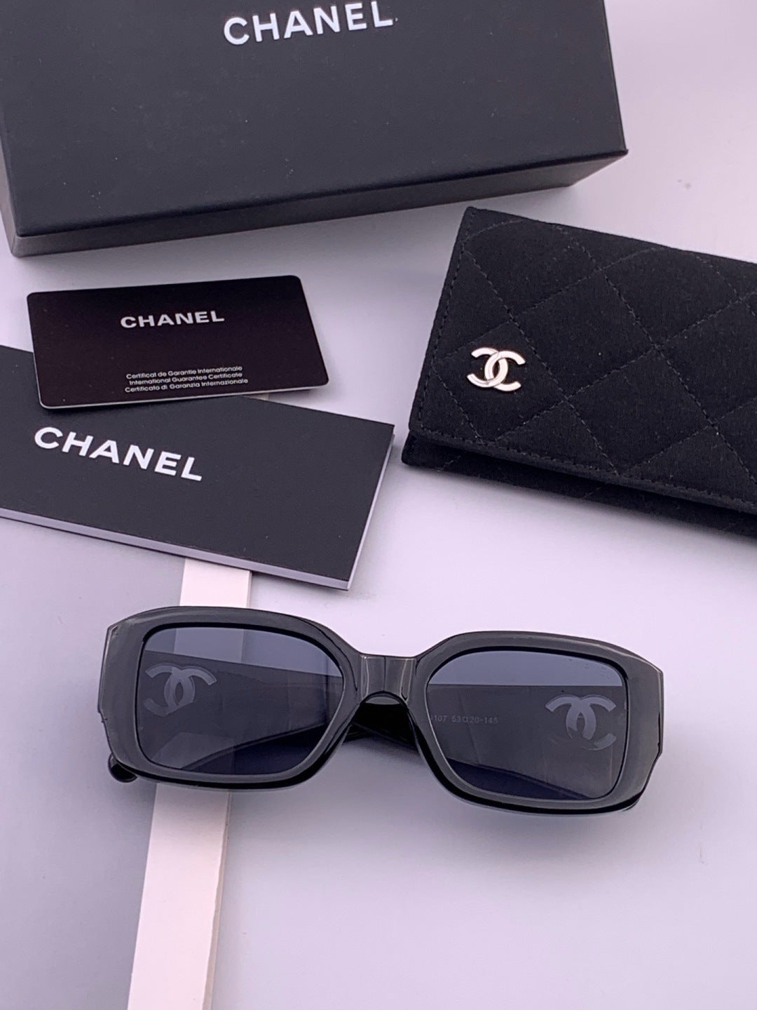 Chanel CH76910 Square Black Lens Sunglasses for Men & Women - 431575 - detail image 7