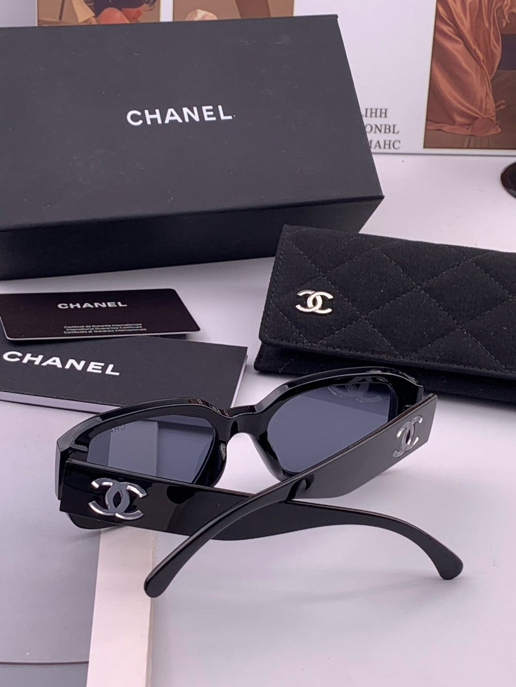 Chanel CH76910 Square Black Lens Sunglasses for Men & Women - 431575 - detail image 6