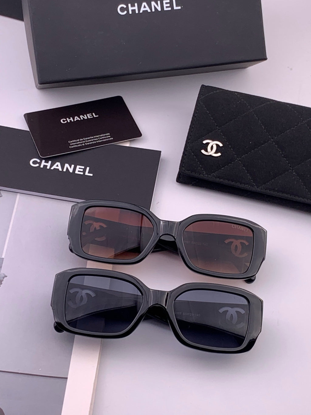 Chanel CH76910 Square Black Lens Sunglasses for Men & Women - 431575 - detail image 8