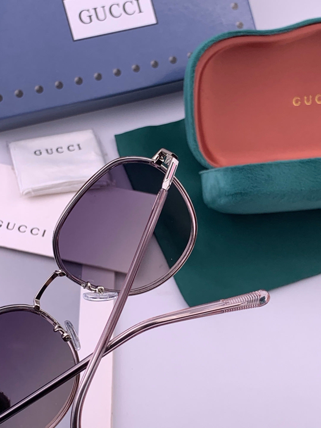 Gucci G3825 Polarized Square Red Lens Sunglasses for Women - 431351 - detail image 5