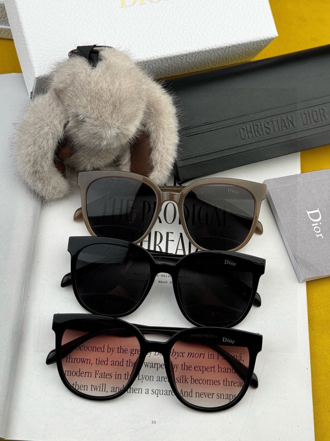 Dior D6106 Polarized Round Red Lens Sunglasses for Men & Women - 431772 - detail image 7