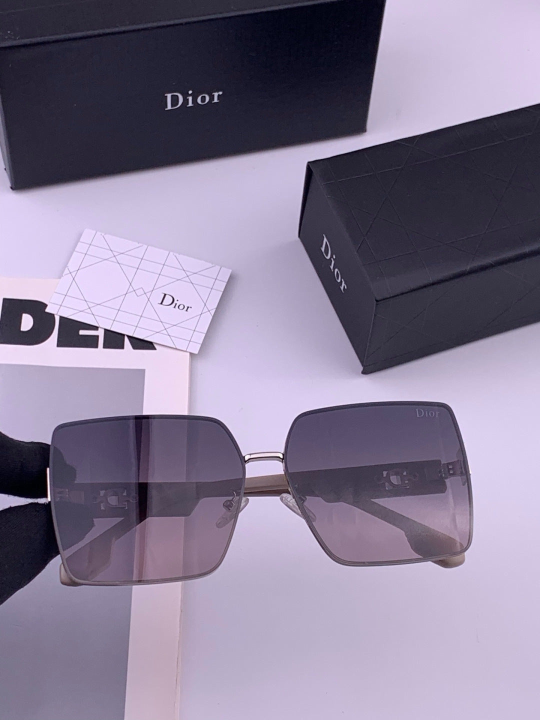 Dior CD1190 Square Brown Lens Sunglasses for Women - 449111 - detail image 3