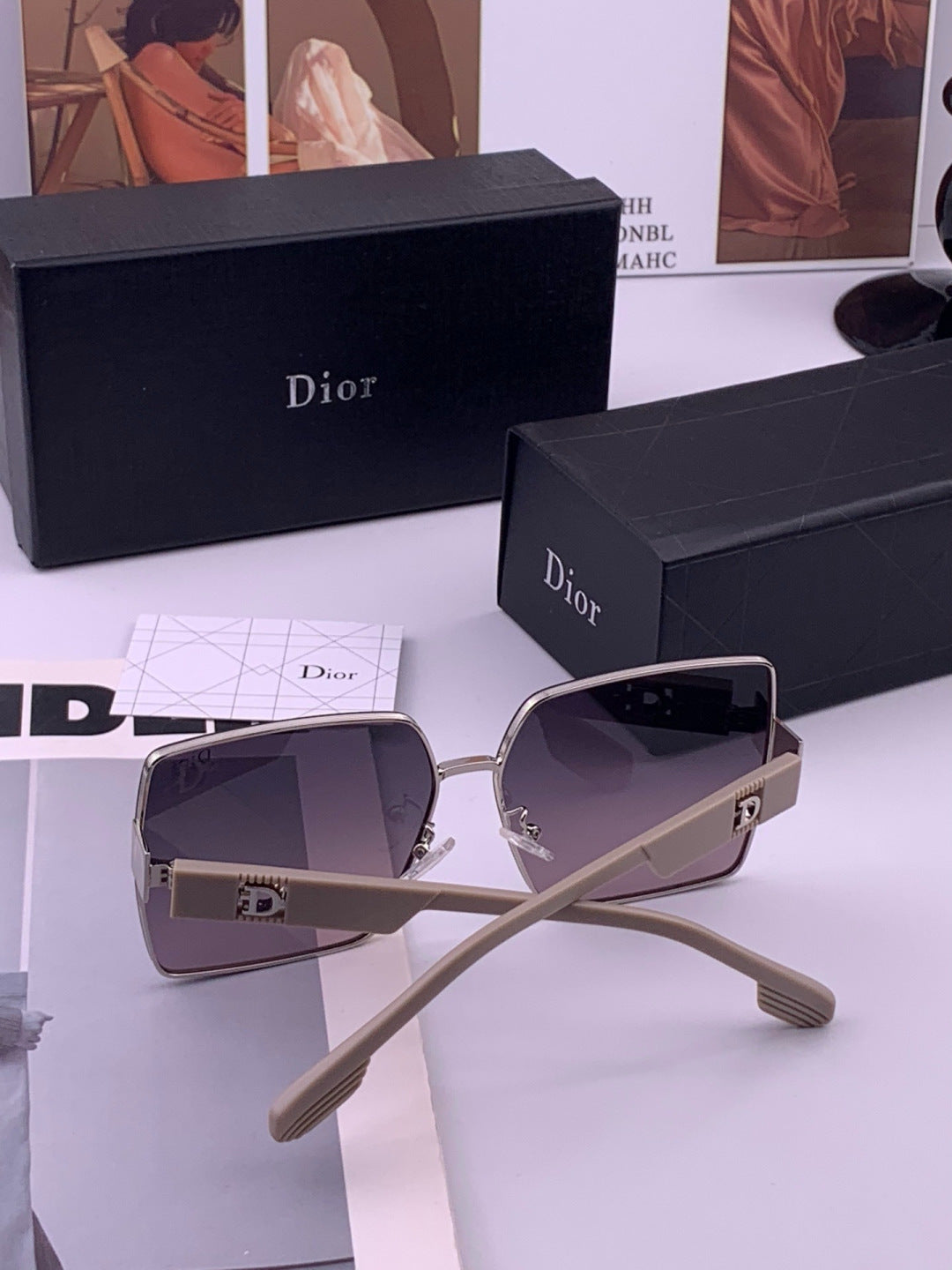 Dior CD1190 Square Brown Lens Sunglasses for Women - 449111 - detail image 7