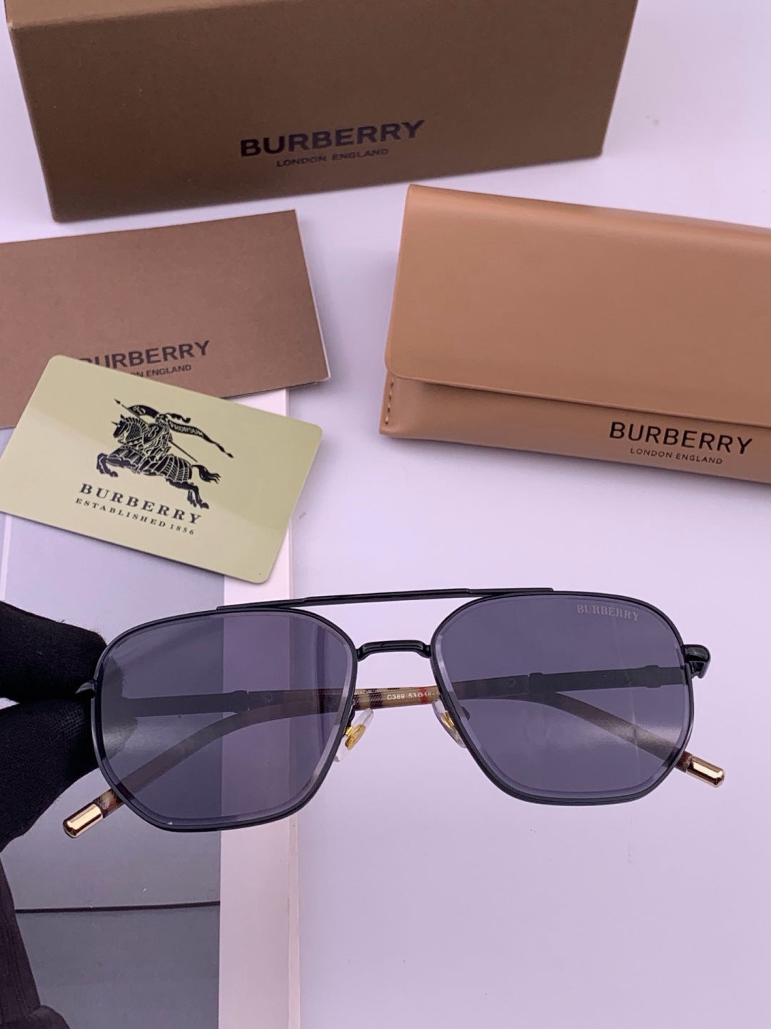 Burberry B938 Aviator Blue Lens Sunglasses for Men - 449592