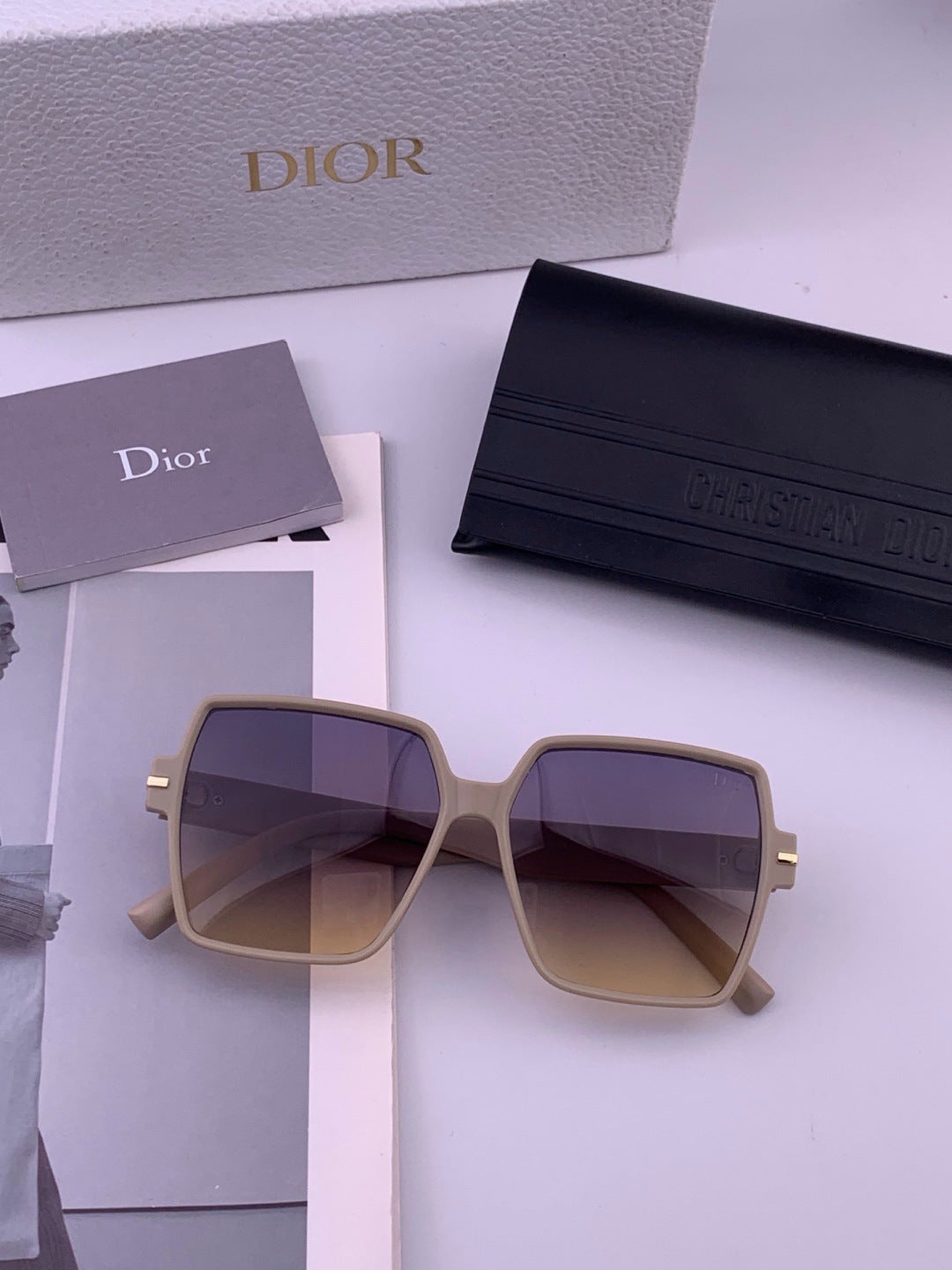 Dior CD4780 Polarized Square Purple Lens Sunglasses for Women - 449098 - detail image 4