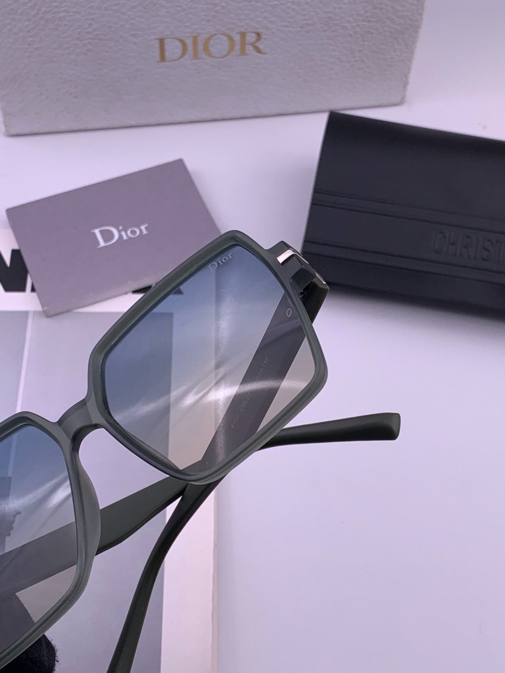 Dior CD4780 Polarized Square Blue Lens Sunglasses for Women - 449099 - detail image 4