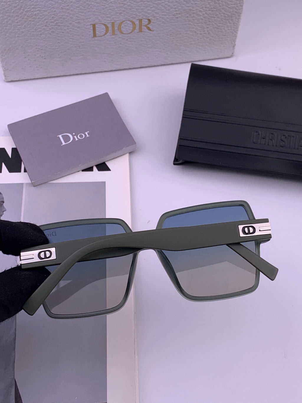 Dior CD4780 Polarized Square Blue Lens Sunglasses for Women - 449099 - detail image 5