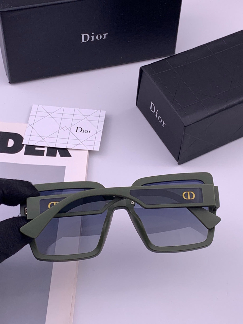 Dior CD3917 Polarized Square Gold Lens Sunglasses for Women - 449102 - detail image 4