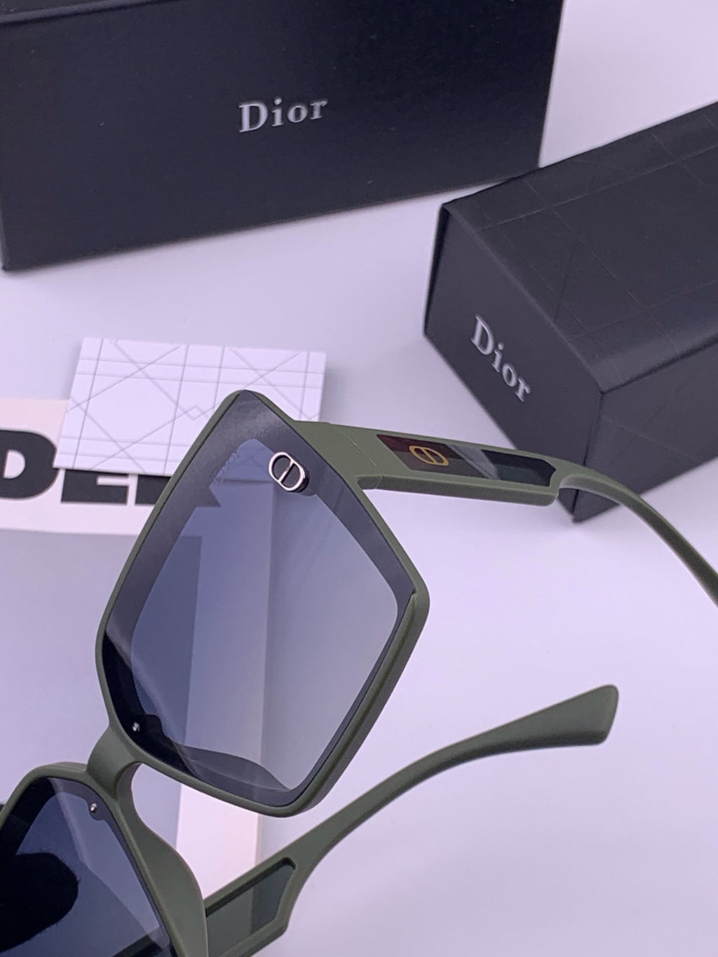 Dior CD3917 Polarized Square Gold Lens Sunglasses for Women - 449102 - detail image 3