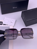 Dior D2292 Polarized Square Gold Lens Sunglasses for Men & Women - 449106