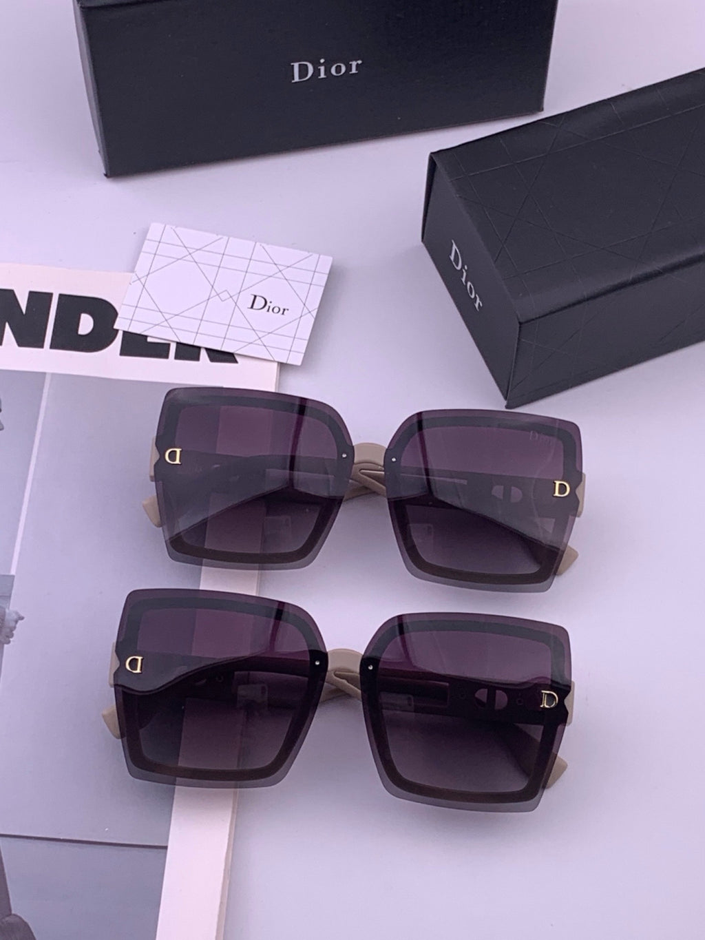 Dior D2292 Polarized Square Gold Lens Sunglasses for Men & Women - 449106 - detail image 7