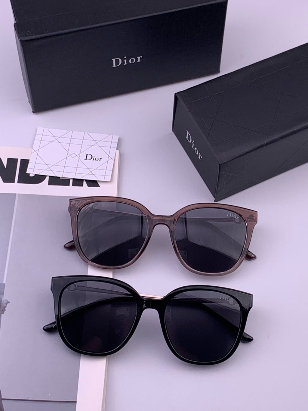 Dior D31101 Polarized Square Black Lens Sunglasses for Men & Women - 449097 - detail image 8