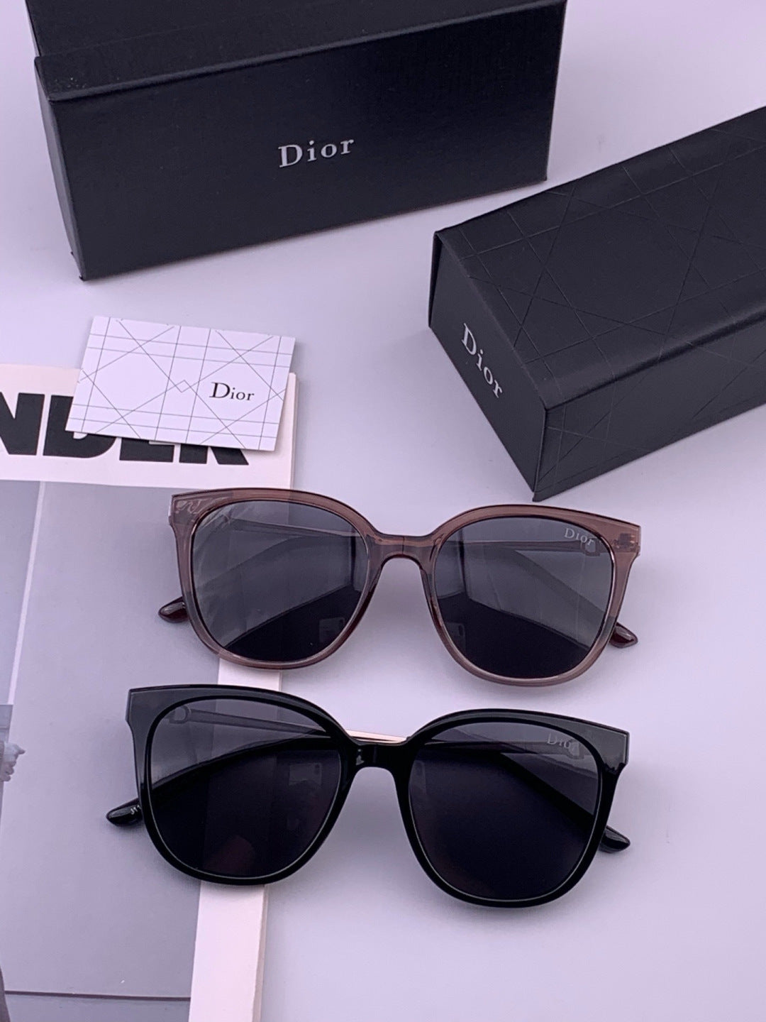 Dior D31101 Polarized Square Black Lens Sunglasses for Men & Women - 449097 - detail image 8