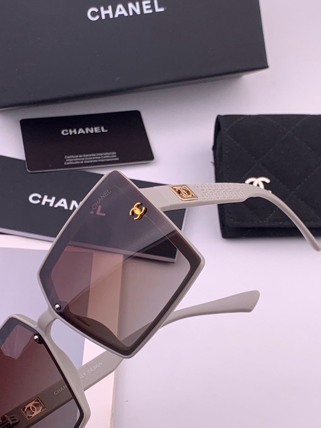 Chanel CH5250 Polarized Square Brown Lens Sunglasses for Women - 449052 - detail image 4