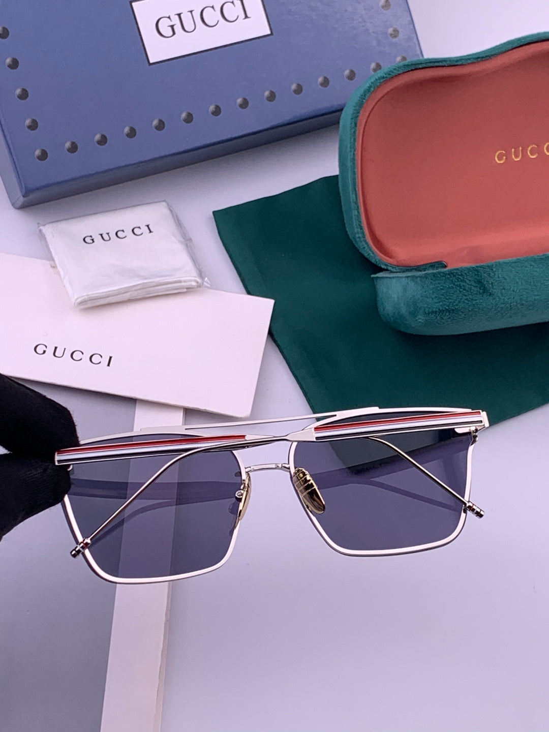 Gucci G3081 Polarized Aviator Gold Lens Sunglasses for Men & Women - 448741 - detail image 6