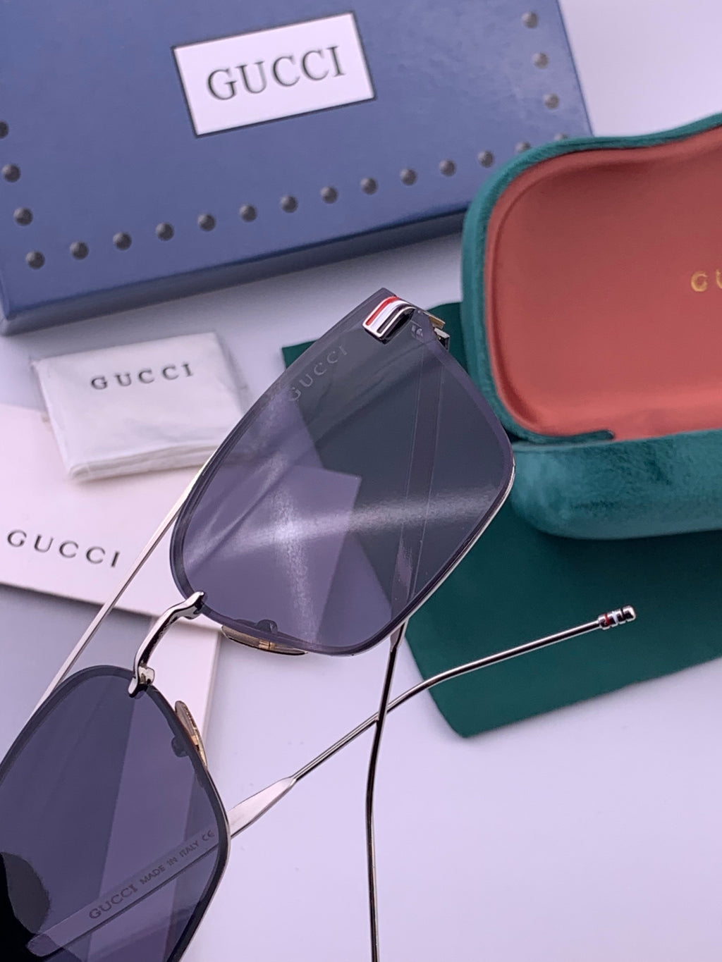 Gucci G3081 Polarized Aviator Gold Lens Sunglasses for Men & Women - 448741 - detail image 5