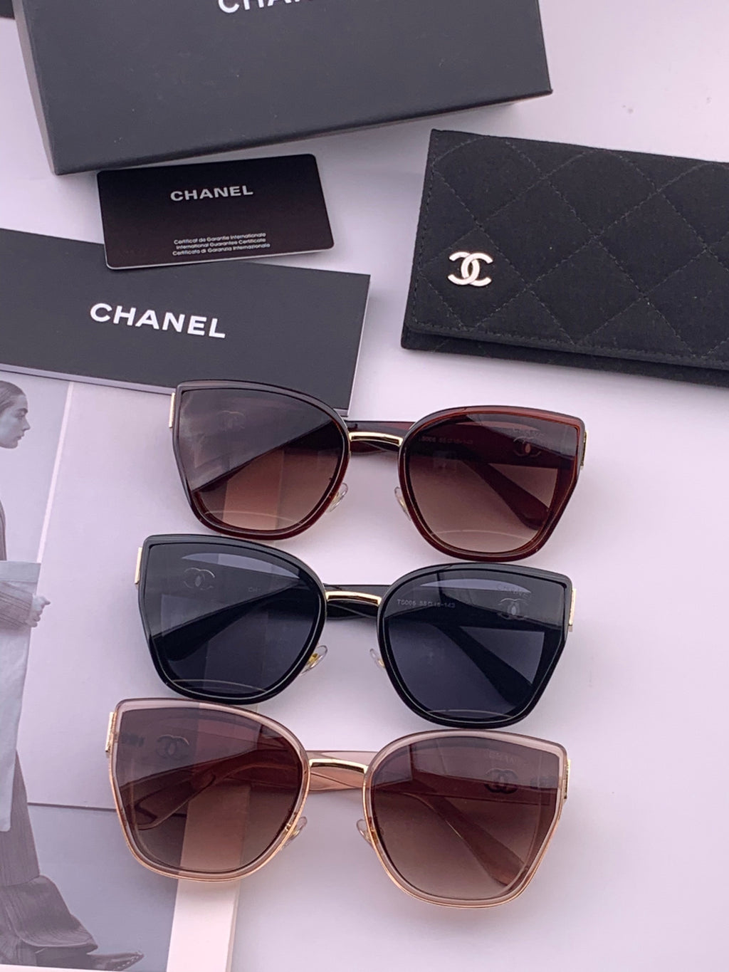 Chanel CH6991 Polarized Round Black Lens Sunglasses for Women - 449054 - detail image 7