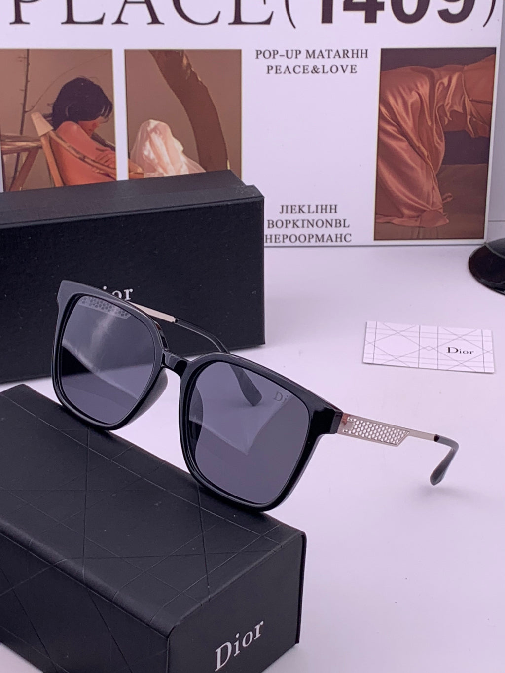 Dior CD35511 Polarized Square Brown Lens Sunglasses for Women - 449173 - detail image 2