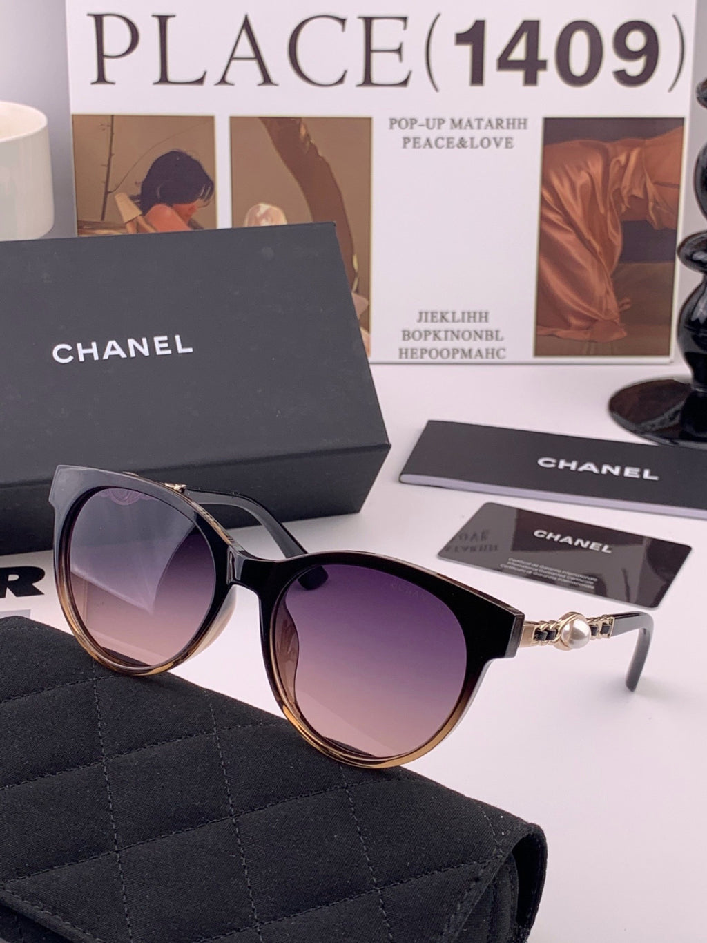 Chanel CH9787 Polarized Oversized Gray Lens Sunglasses for Men & Wome - 449047 - detail image 2