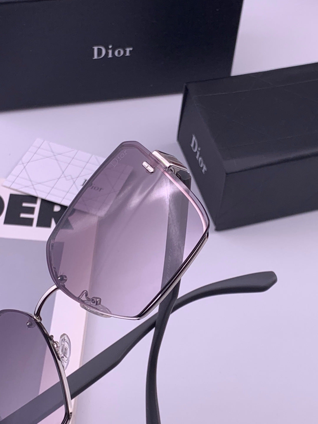 Dior CD0238 Polarized Square Brown Lens Sunglasses for Women - 449167 - detail image 5