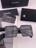 Chanel CH8615 Polarized Square Gold Lens Sunglasses for Women - 449041